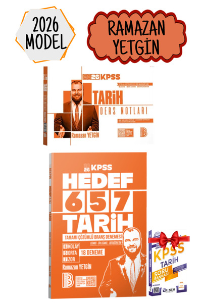 Panem Yayınları Benim Hocam Yayınları Ramazan Yetgin 2026 KPSS Tarih Ders Not...