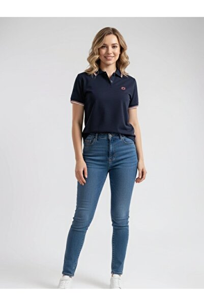 Bumbăcel Tricou polo cu mânecă scurtă pentru dame din bumbac