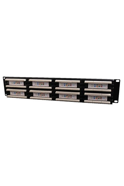 Gembird PATCH PANEL 48 porturi, Cat5e, 2U pentru rack 19", support posterior ...