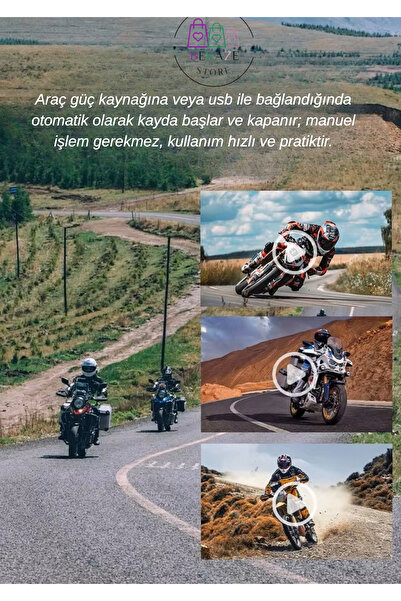 BEKAZE 5" Inch 2K Ultra HD Motosiklet Multimedya Seti – Çift Kamera + Basınç Sensörü + CarPlay/Android Auto