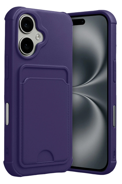 NewFace حافظة سيليكون OZLSTOR لهاتف آيفون 17 من آبل مع بطاقة كيلفن - (182713)...