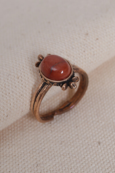 Süspüs Accessories خاتم أصلي قابل للتعديل مرصع بحجر العنبر