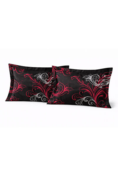 NazeninHome Satin 100% Cotton Oxford Pillowcase 2-Pack Atlantis Red