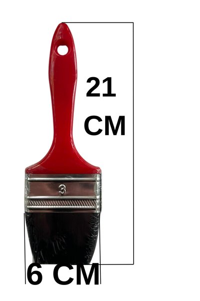 HkTeknik Plastic Handle Oil Paint Acrylic Brush No:3 Art Painter Brush Hobby Wall Metal Wood Painting