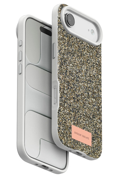 ONEGIF غطاء OZLSTOR لهاتف آيفون 17 إير بلمعة فضية - (180517) تيتانيوم صحراوي