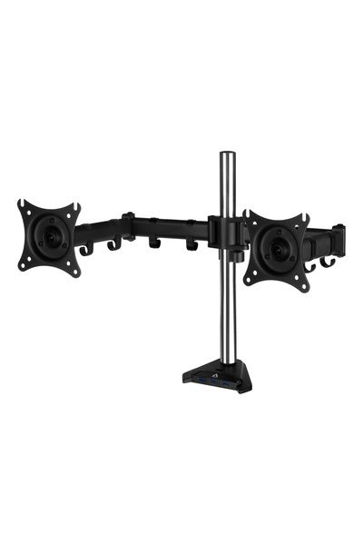 Arctic Υποστήριξη Dual-Monitor Arm 4 Porturi USB 3.0 Negru