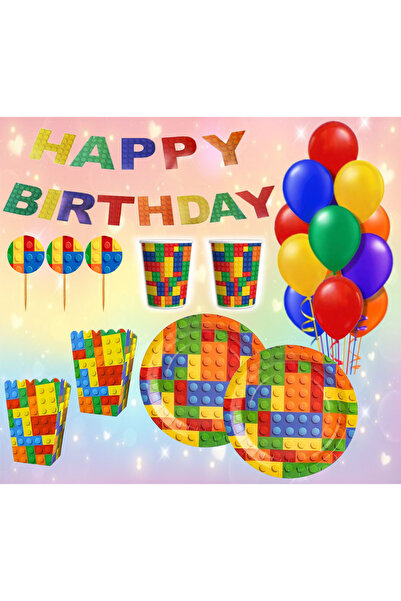 Partimarka Block Concept Birthday Party Set for 16 People