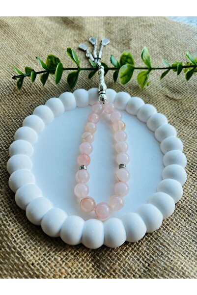 Luba Maskot Boy Pembe Kuvars Taşı 10 mm Tesbih