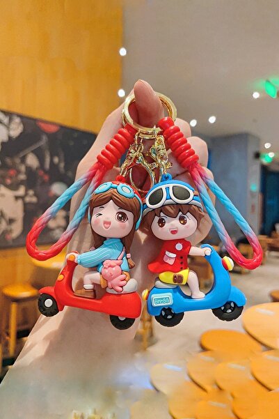 İLKYAZ Cute Anime Bag Charm and Keychain for Couples