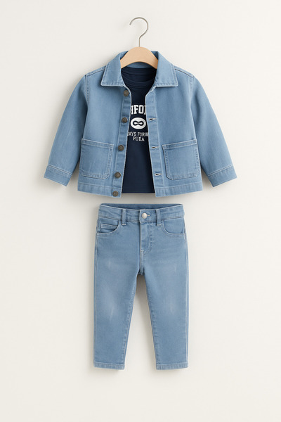 mini kanka Băiat 3-12 ani Set 3 piese jachetă pantaloni tricou elegant și stilat