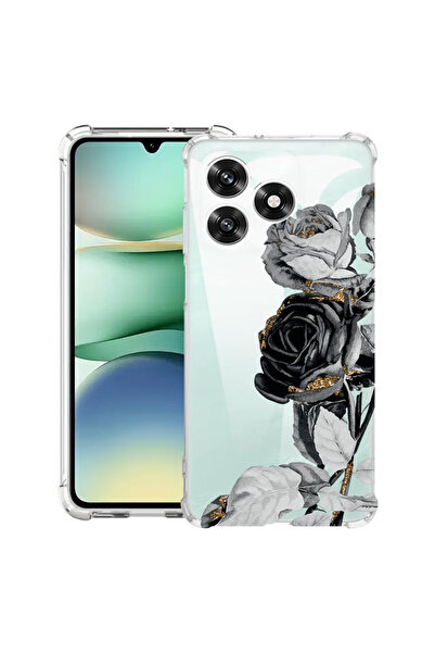 bestcase Θήκη Husa Anti Shock συμβατή με Honor X5c Plus / X5c, Black Rose,