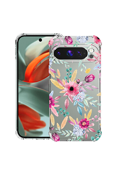 bestcase Carcasă antișoc compatibilă cu Google Pixel 10 Pro / Pixel 10, Happy Flowers