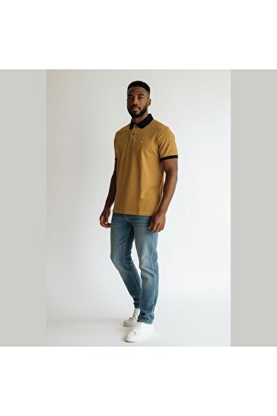 Exuma 1412040 Polo Yaka Tişört - Hardal
