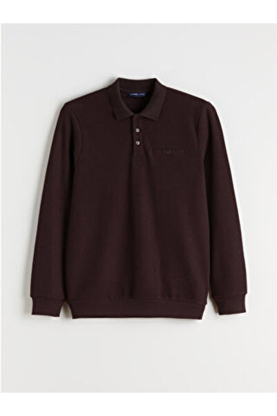 LC Waikiki سويت شيرت رجالي من MODANOVA SEZON باللون الأزرق الداكن وياقة بولو