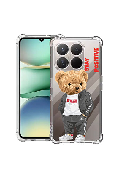 bestcase Husa antișoc pentru Motorola Edge 70, Stay Positive - Teddy Bear