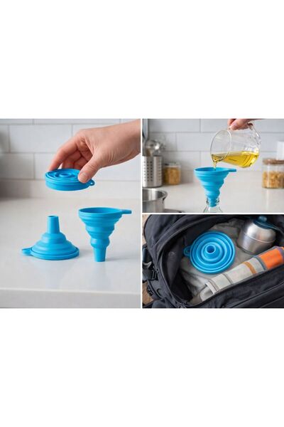 Ranüş Home Foldable Silicone Funnel – Practical Solution for Kitchen & Home
