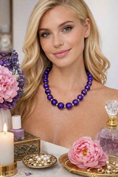 trendhazan A Quality Big Beaded Acrylic Design Women Necklace