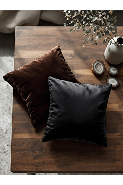 JACA Husă de pernă din țesătură de catifea cu textura moale, în formă pătrată...