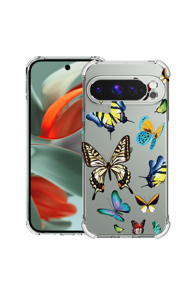 bestcase Husa antișoc compatibilă cu Google Pixel 10 Pro / Pixel 10, fluturi ...