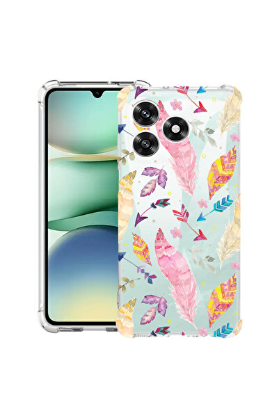 bestcase Carcasă antișoc Husa compatibilă cu Honor X5c Plus / X5c, pene color...