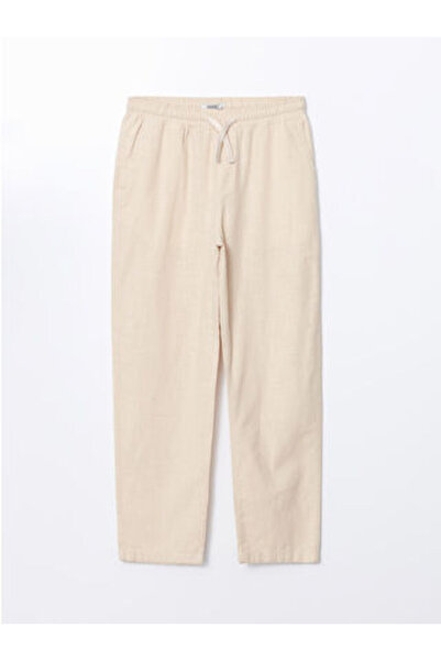LC Waikiki Artı-Store Men's Trousers Made of 100% Cotton Linen-Like Fabric, w...