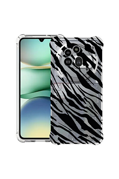 bestcase Carcasă antișoc Husa compatibilă cu Nothing Phone (3a) Pro, model zebră,