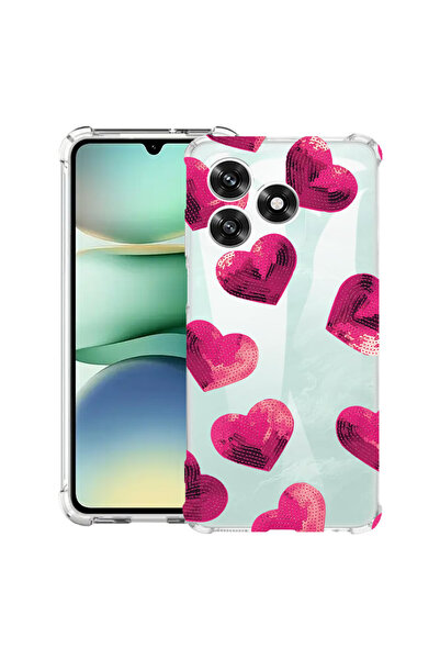 bestcase Carcasă antișoc Husa compatibilă cu Honor X5c Plus / X5c, model inimă,