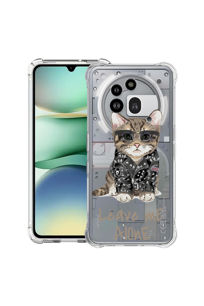 bestcase Husa antișoc compatibilă cu Nothing Phone (3a) Pro, Leave Me Alone Cat