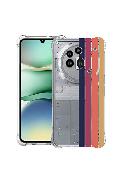 bestcase Carcasă antișoc Husa compatibilă cu Nothing Phone (3a) Pro, Retro Lines
