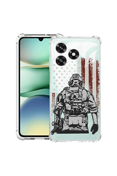 bestcase Carcasă antișoc compatibilă cu Honor X5c Plus / X5c, Soldatul American