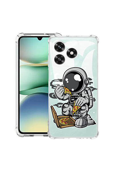 bestcase Husa antișoc compatibilă cu Honor X5c Plus / X5c, Astronaut Pizza