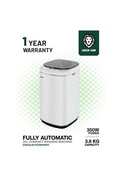 Green Lion غسالة ملابس أوتوماتيكية بالكامل صغيرة الحجم سعة 22 لترًا، سعة 3.8 ...