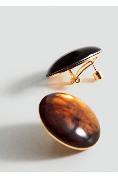 MANGO Woman Yuvarlak reçine küpe