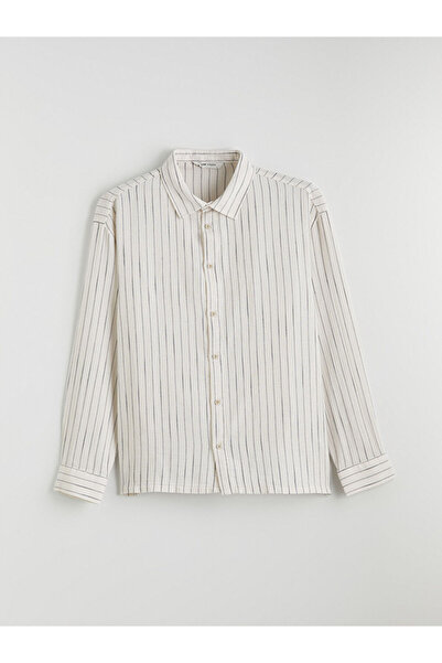 LC Waikiki Rmz Gi̇yi̇m Farkiyla Standard Fit Ci Striped Style Men's Shirt