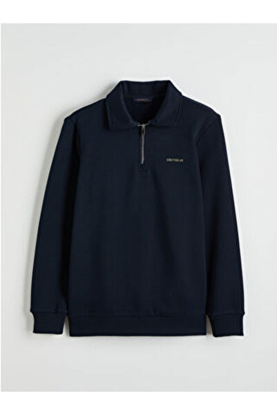 LC Waikiki Artı-Store Polo Collar, Long-Sleeved Men's Sweatshirt, Made from 3...