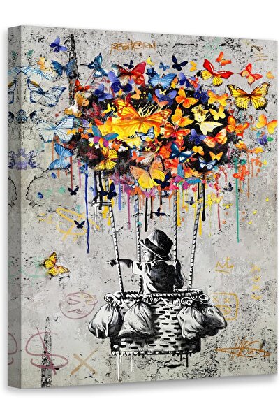 ALAYRA International Graffiti Canvas Wall Art 40x60cm Colorful Urban Wall Dec...