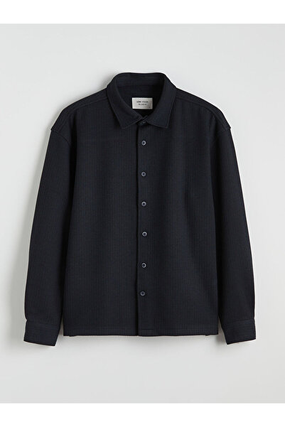 LC Waikiki Lcw Vision Navy Blue Regular Fit Striped Men's Shirt