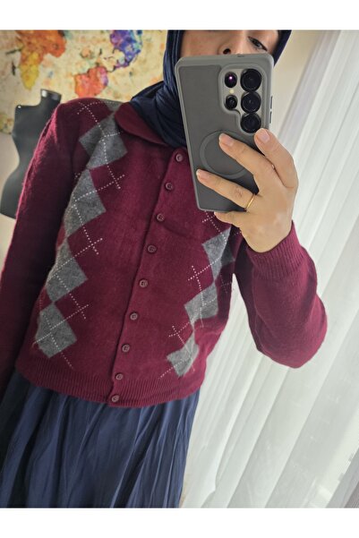 Butik Hot Fashion Baklava desenli Hırka