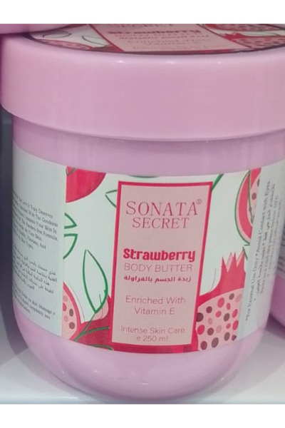 SONATA SECRET زبدة للجسم بزبدة الفراولة وفيتامين هـ - 250 مل