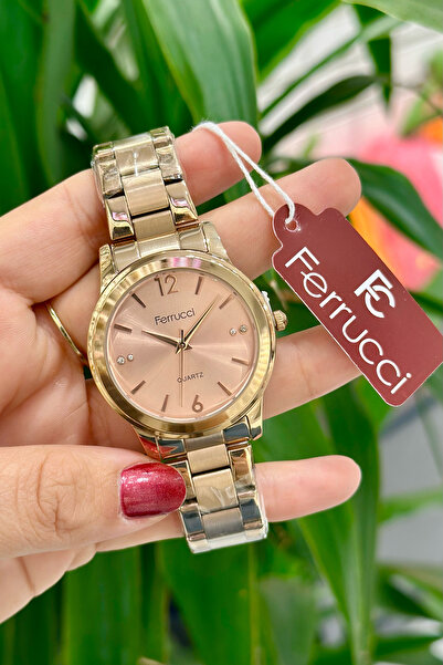Ferrucci Çelik Kordon Su Geçirmez Garantili Kadın Kol Saati