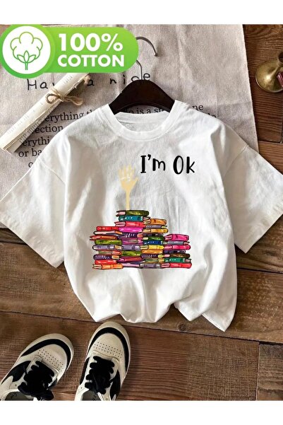 Oceanwear I'Am Ok Printed Crew Neck Plain Short Sleeve Tshirt