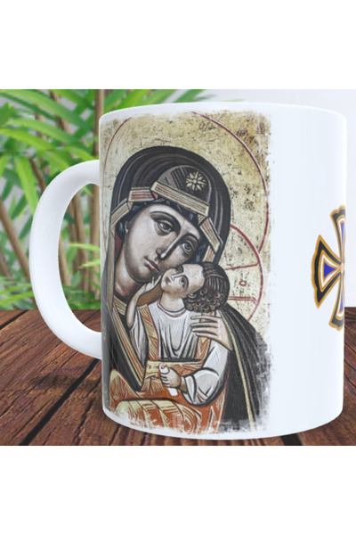Leistung C&R Set of 2 Mugs Our Lady of the Rosary Saint Mary