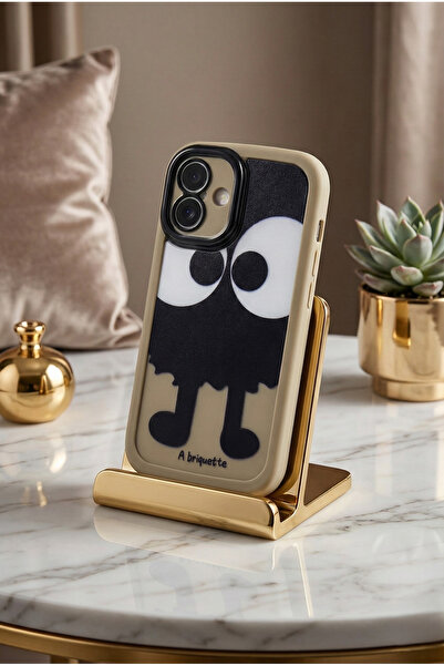 OSG غطاء حماية مضاد للصدمات لهاتف آيفون 16 بلس مع إطار حماية للكاميرا ونقش ثلاثي الأبعاد على شكل قطة