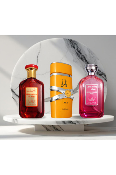 lattafa Set 3 parfumuri Arabesti de Dama - YARA TOUS - PINK - RED