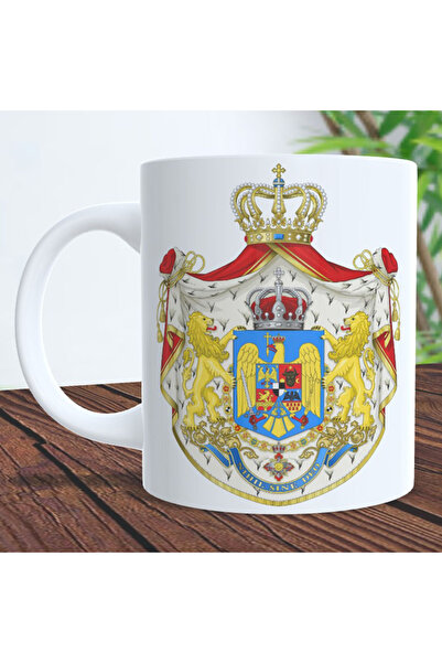 Leistung C&R Set of 2 Royal Romania Mugs – Coat of Arms of the Kingdom of Romania, Royal House of Romania