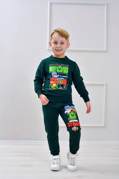 Yağmur Giyim PJK2İ Set de trening pentru copii, cu model Brawl Star, 2 șiruri...