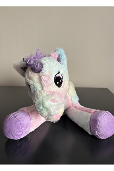 Halley Oyuncak Peluş Oyuncak 60 cm yatan boynuzlu at