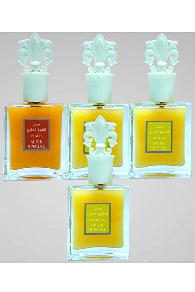 BELLEZA Perfume Set - Special Peach Musk Perfume and 3 Special Vanilla Musk Perfume Pieces