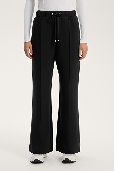 Oysho Relaxed nervürlü pamuklu karışım pantolon