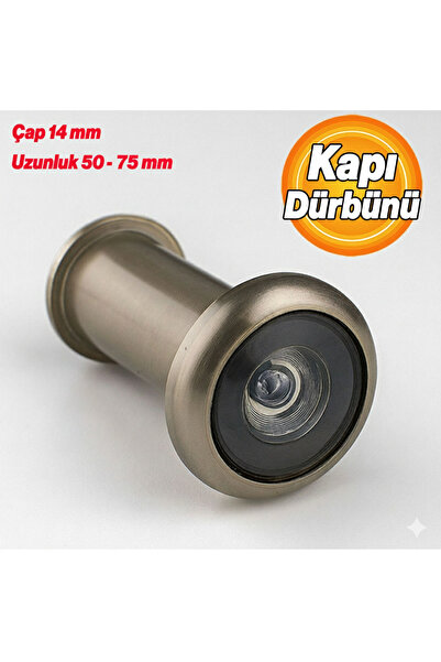 HTM Yapı KALİTE Kapı Dürbünü Saten 50-75 mm 14 mm Delik Çapı Güvenlik Gözetle...